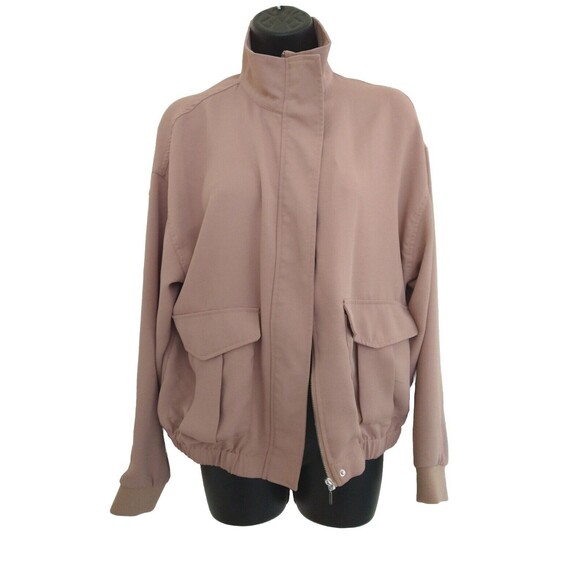 Cotton On  Crop Bomber Lightweight Beige Jacket Size M - Picture 1 of 10